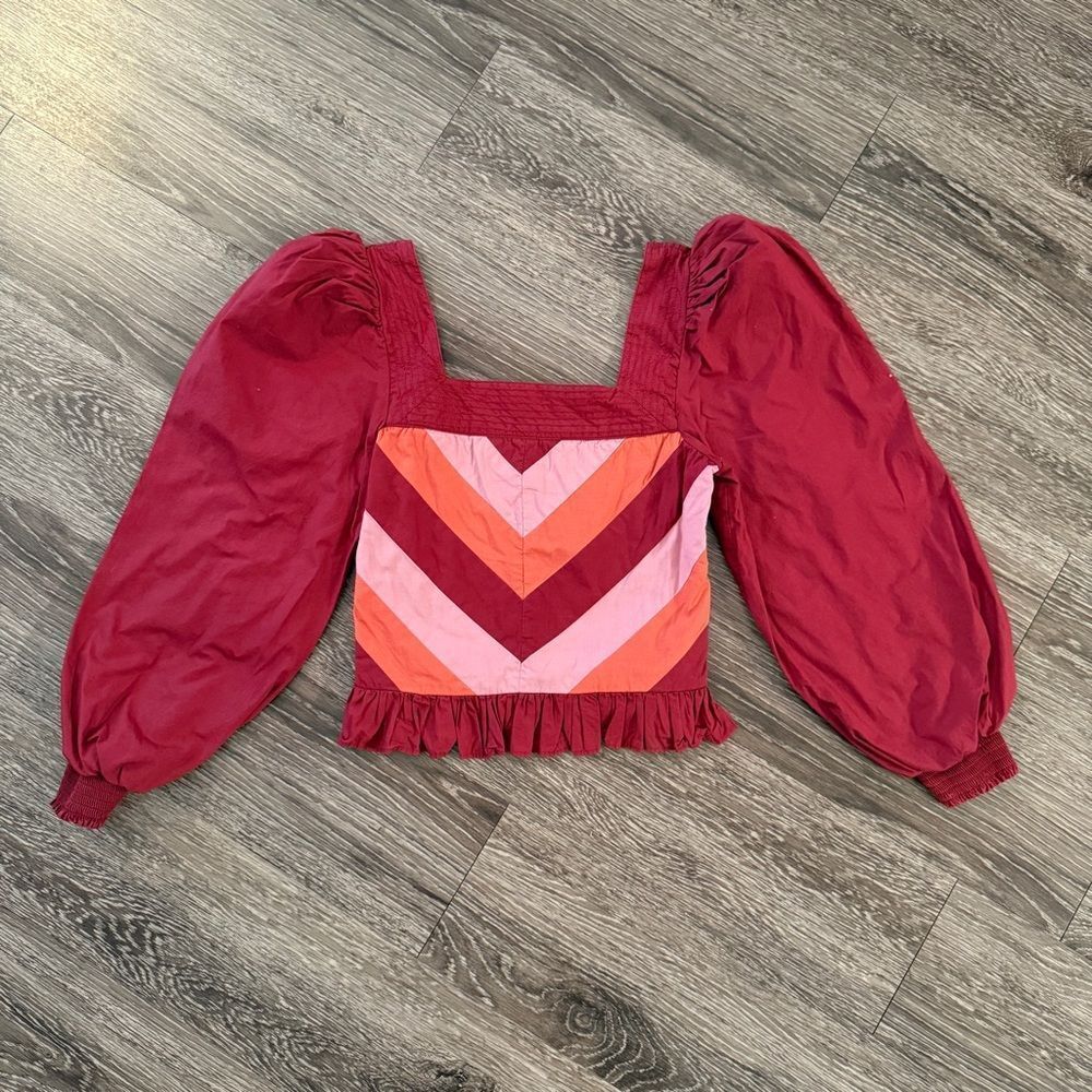 Love the Label Smocked Puff Sleeve Blouse